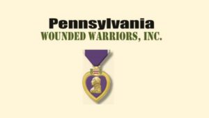  Image of Purple Heart with text "Pennsylvania Wounded Warriors, Inc."